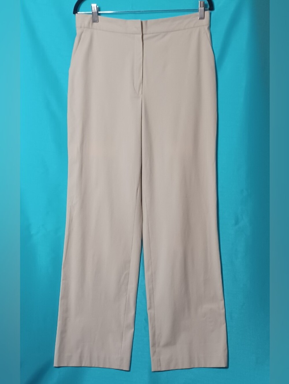 Gunext Womens Cream Wide-Leg Pants. Size 10